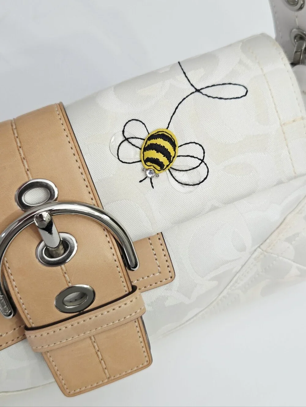 EXCELLENT RARE COACH Y2K OPTIC SIGNATURE C BUMBLE BEE SOHO BAG 1555